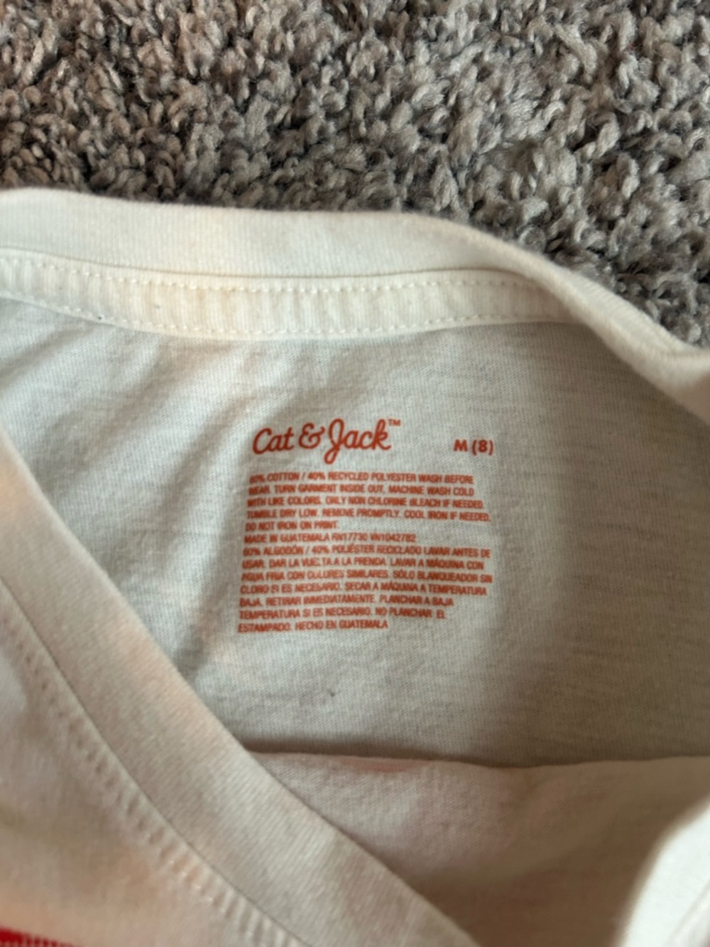 Cat & Jack White Tee with Red Logo Print - Picture 3 of 3